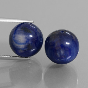 32.54 ct Blue Kyanite Gemstone, Kyanite Gem in Drilled Sphere Shape for Sale.