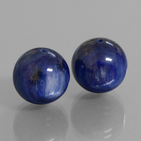 32.54 ct Blue Kyanite Stone, Natural Kyanite in Drilled Sphere Shape for Sale