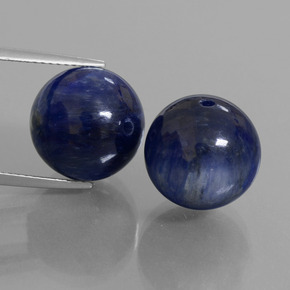 Темно-синий Кианит Камень - 16.9ct Просверленный Шар (ID: 447305)