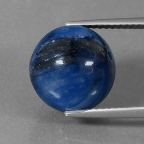 15.55 ct Blue Kyanite Gemstone, Kyanite Gem in Drilled Sphere Shape for Sale.