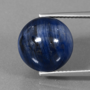 17.26 ct Blue Kyanite Gemstone, Kyanite Gem in Drilled Sphere Shape for Sale.