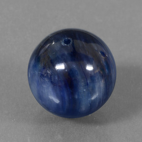 17.26 ct Blue Kyanite Stone, Natural Kyanite in Drilled Sphere Shape for Sale