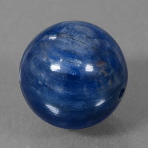 12.83 ct Blue Kyanite Stone, Natural Kyanite in Drilled Sphere Shape for Sale