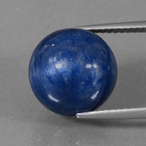 15.15 ct Blue Kyanite Gemstone, Kyanite Gem in Drilled Sphere Shape for Sale.