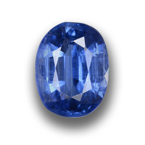 1.37 ct Blue Kyanite Gemstone, Kyanite Gem in Oval Facet Shape for Sale.