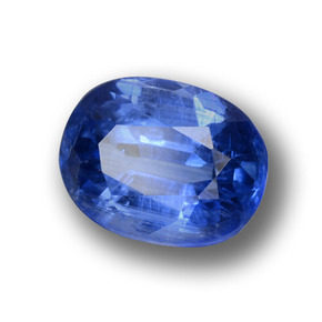 1.37 ct Blue Kyanite Stone, Natural Kyanite in Oval Facet Shape for Sale