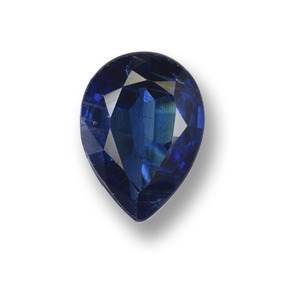 1.39 ct Blue Kyanite Gemstone, Kyanite Gem in Pear Facet Shape for Sale.