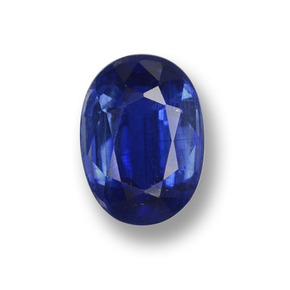 0.87 ct Blue Kyanite Gemstone, Kyanite Gem in Oval Facet Shape for Sale.