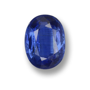 0.92 ct Blue Kyanite Gemstone, Kyanite Gem in Oval Facet Shape for Sale.