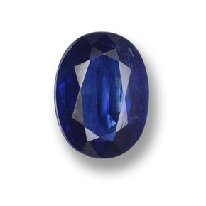 0.87 ct Blue Kyanite Gemstone, Kyanite Gem in Oval Facet Shape for Sale.