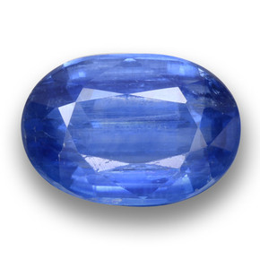 5.31 ct Blue Kyanite Gemstone, Kyanite Gem in Oval Facet Shape for Sale.