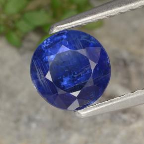0.82 ct Blue Kyanite Gemstone, Kyanite Gem in Round Facet Shape for Sale.