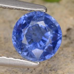 0.98 ct Blue Kyanite Gemstone, Kyanite Gem in Round Facet Shape for Sale.