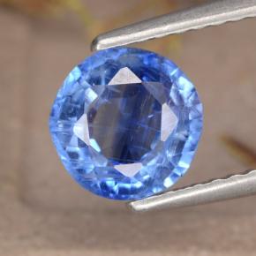 1.38 ct Blue Kyanite Gemstone, Kyanite Gem in Round Facet Shape for Sale.