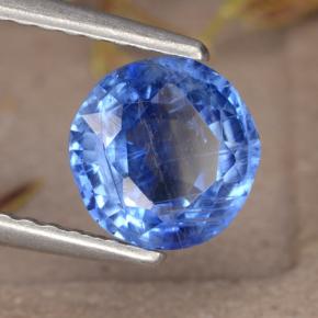 1.38 ct Blue Kyanite Stone, Natural Kyanite in Round Facet Shape for Sale