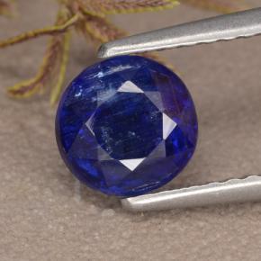 1.02 ct Blue Kyanite Gemstone, Kyanite Gem in Round Facet Shape for Sale.