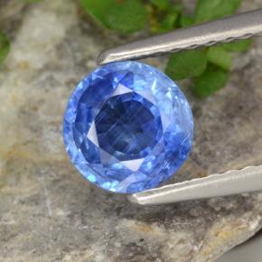 1.05 ct Blue Kyanite Gemstone, Kyanite Gem in Round Facet Shape for Sale.