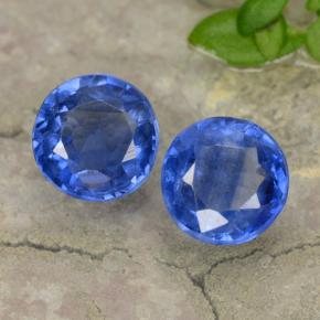 1.29 ctw Blue Kyanite Gemstones, Kyanite Gems in Round Facet Shape for Sale.
