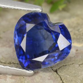 2.11 ct Blue Kyanite Gemstone, Kyanite Gem in Heart Facet Shape for Sale.