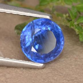 0.91 ct Blue Kyanite Stone, Natural Kyanite in Round Facet Shape for Sale