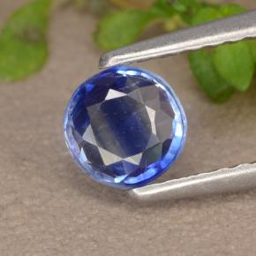 0.53 ct Blue Kyanite Gemstone, Kyanite Gem in Round Facet Shape for Sale.