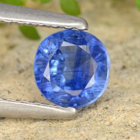 0.74 ct Blue Kyanite Gemstone, Kyanite Gem in Round Facet Shape for Sale.