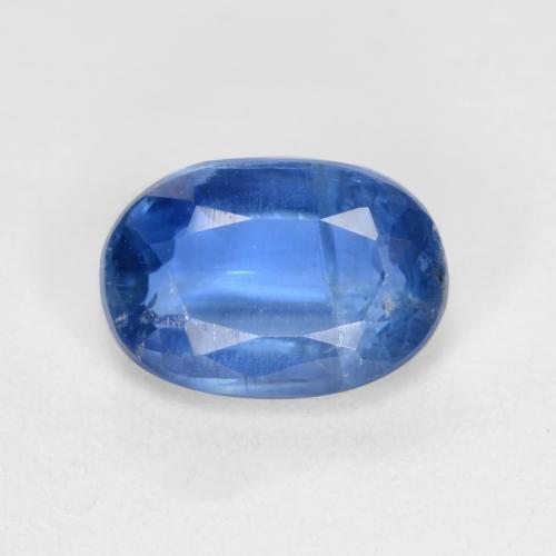 Dark Blue Kyanite Gem - 1ct Oval Facet (ID: 481383)