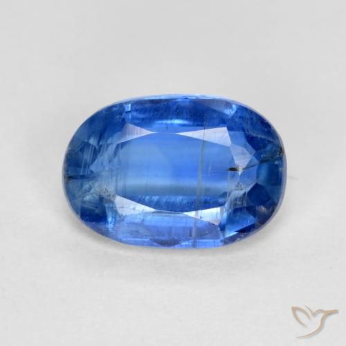 1.02 ct Blue Kyanite, 7.4 x 5 mm Oval Cut From Nepal, Photo A