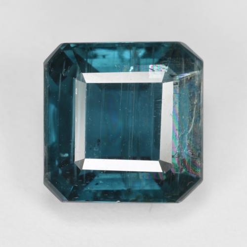Dark Blue Green Kyanit Edelstein - 5.2ct Octagon Stufenschliff (ID: 488891)
