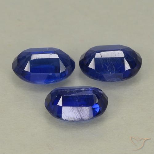 Kyanite Gemstones in 5.6 x 3.9 mm Size for Sale, Kyanite Stones in Navy Blue Color