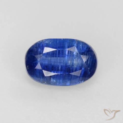 0.74ct Natural Dark Blue Kyanite, Oval, SI-I1