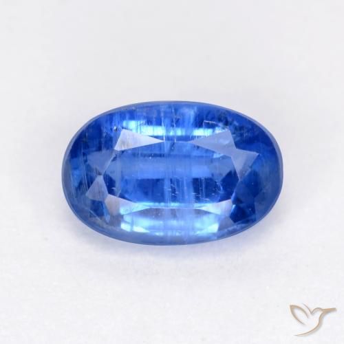 6,3 x 4,1mm Cianite blu Ovale sfaccettato dal Nepal, peso di 0,73 ct, pietra preziosa naturale non trattati in purezza SI, Cianite 1pz - il colore è Blu navy chiaro, durezza Mohs di 6 - 7, Photo A