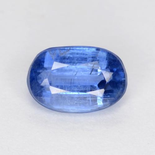 Cianita Azul Forma ovalada de 0.78 ct de Nepal, dimensión 6,4 x 4,2mm, piedra preciosa natural No tratado, claridad si, Cianita de 1 pieza en color Azul claro, dureza Mohs de 6 - 7, Photo A