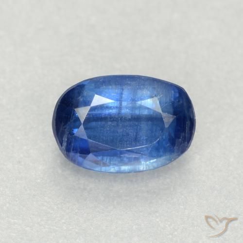 0.76ct Natural Dark Blue Kyanite, Oval, SI-I1