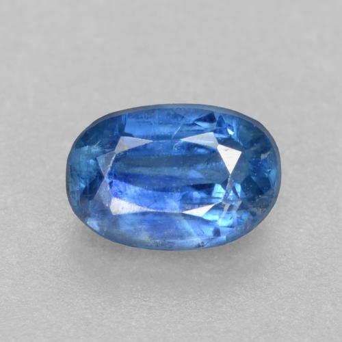 0.58 ct Blue Kyanite Gemstone, Kyanite Gem in Oval Facet Shape for Sale.