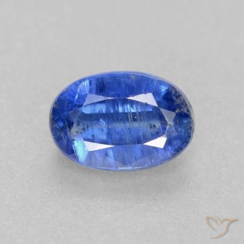 0.73ct Natural Dark Blue Kyanite, Oval, I1