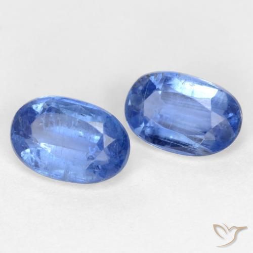 1.34 ctw Blue Kyanite Stones, Natural Kyanite in Oval Facet Shape for Sale
