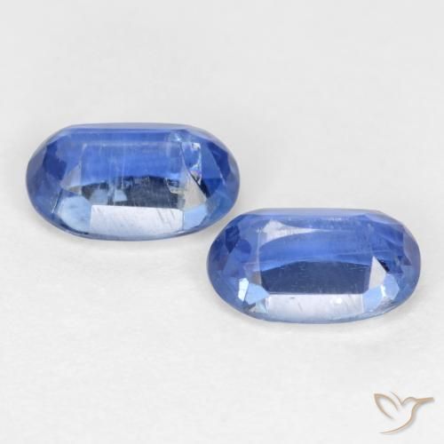 Kyanite Gemstones in 6.4 x 4.3 mm Size for Sale, Kyanite Stones in Navy Blue Color