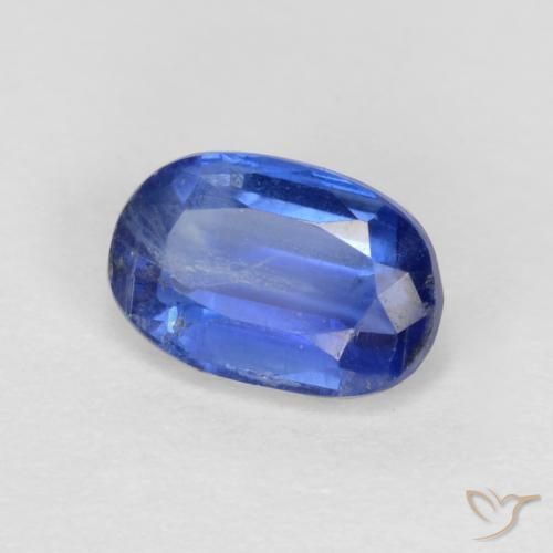 0.71 ct Blue Kyanite Stone, Natural Kyanite in Oval Facet Shape for Sale