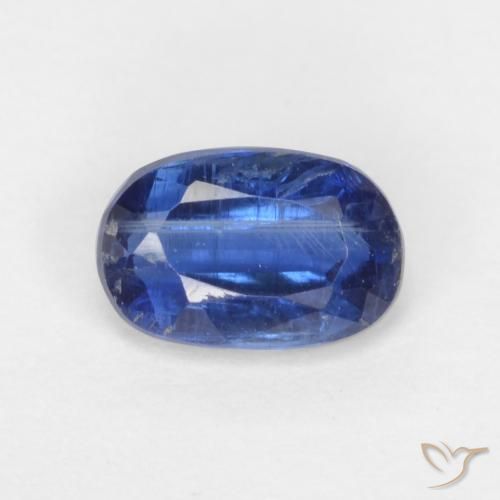0.68ct Natural Deep Blue Kyanite, Oval, SI-I1