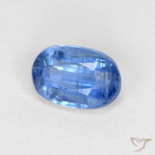 0.77 ct Blue Kyanite Stone, Natural Kyanite in Oval Facet Shape for Sale
