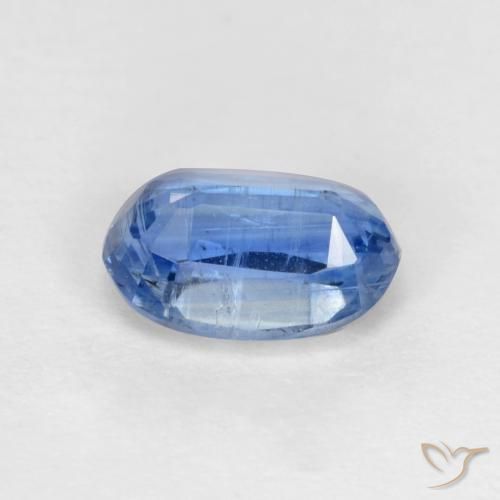 Kyanite Gemstone in 6.4 x 4.3 mm Size for Sale, Kyanite Stone in Bright Navy Blue Color