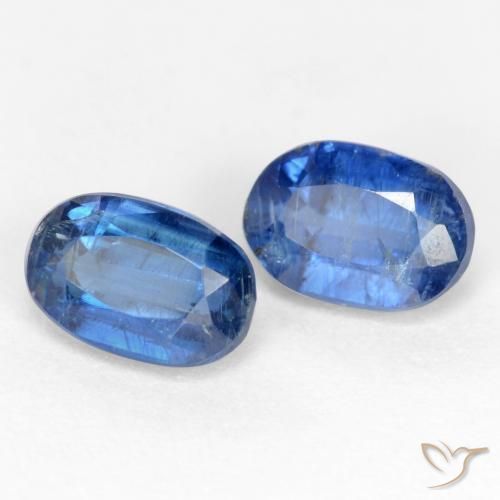 1.59 ctw Blue Kyanite Stones, Natural Kyanite in Oval Facet Shape for Sale