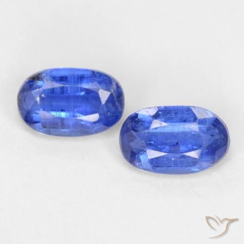 0.79 ctw Blue Kyanite Gemstones, Kyanite Gems in Oval Facet Shape for Sale.