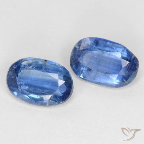 1.27 ctw Blue Kyanite Stones, Natural Kyanite in Oval Facet Shape for Sale