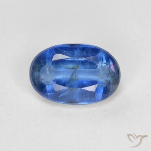 0.64ct Natural Dark Blue Kyanite, Oval, SI-I1