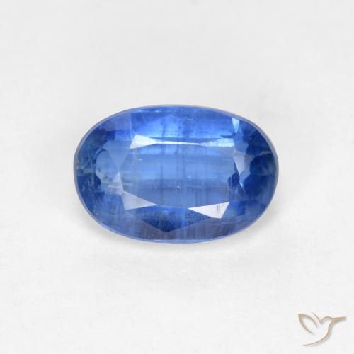 0.68ct Natural Deep Blue Kyanite, Oval, SI-I1