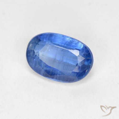 0.68 ct Blue Kyanite Stone, Natural Kyanite in Oval Facet Shape for Sale