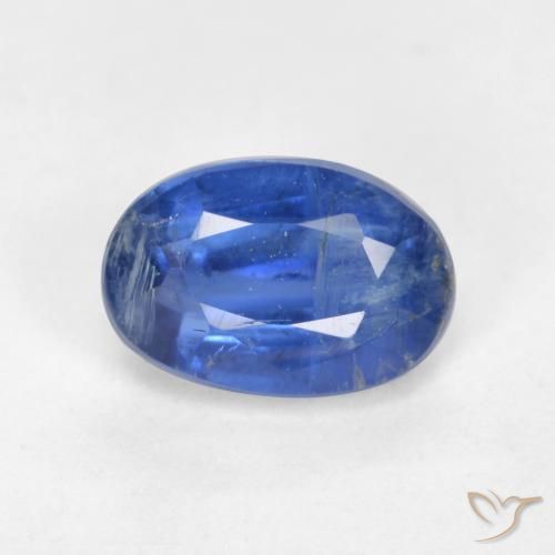 0.83ct Natural Deep Blue Kyanite, Oval, SI-I1