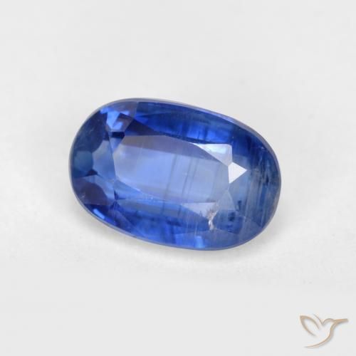 0.75 ct Blue Kyanite Stone, Natural Kyanite in Oval Facet Shape for Sale